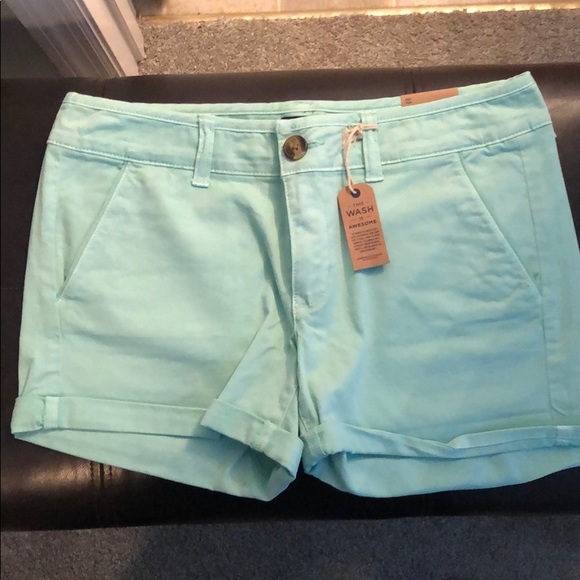American Eagle Outfitters Pants - AE Midi Teal Shorts